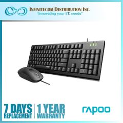 Rapoo X120 PRO Wired Optical Mouse & Keyboard Combo 